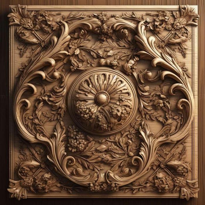 Patterns and decorations (stl filigree 1, PATTERN_1757) 3D models for cnc